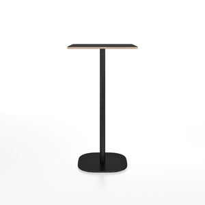 Emeco 2 Inch Flat Base Bar Height Table - Rectangular Top Coffee table Emeco Black Powder Coated Aluminum Black Laminate Plywood 