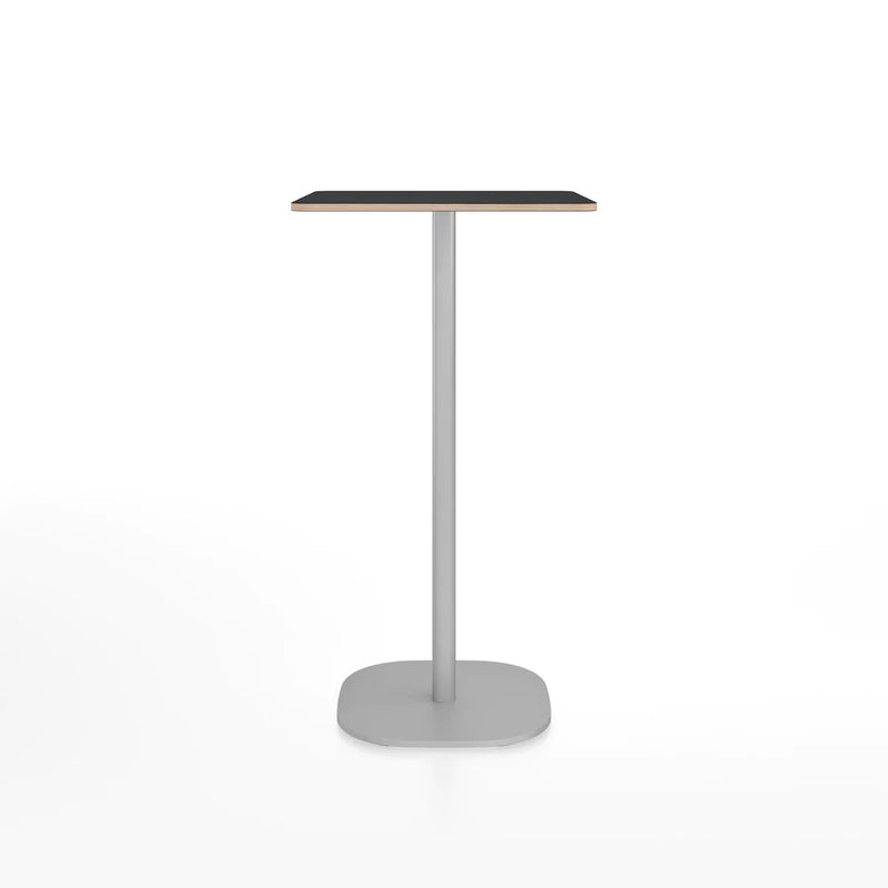 Emeco 2 Inch Flat Base Bar Height Table - Rectangular Top Coffee table Emeco Hand Brushed Black Laminate Plywood 