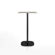 Emeco 2 Inch Flat Base Bar Height Table - Rectangular Top Coffee table Emeco Black Powder Coated Aluminum Gray Laminate Plywood 