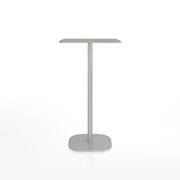 Emeco 2 Inch Flat Base Bar Height Table - Rectangular Top Coffee table Emeco Hand Brushed Gray Laminate Plywood 