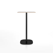 Emeco 2 Inch Flat Base Bar Height Table - Rectangular Top Coffee table Emeco Black Powder Coated Aluminum White Laminate Plywood 