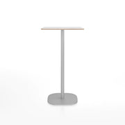 Emeco 2 Inch Flat Base Bar Height Table - Rectangular Top Coffee table Emeco Hand Brushed White Laminate Plywood 