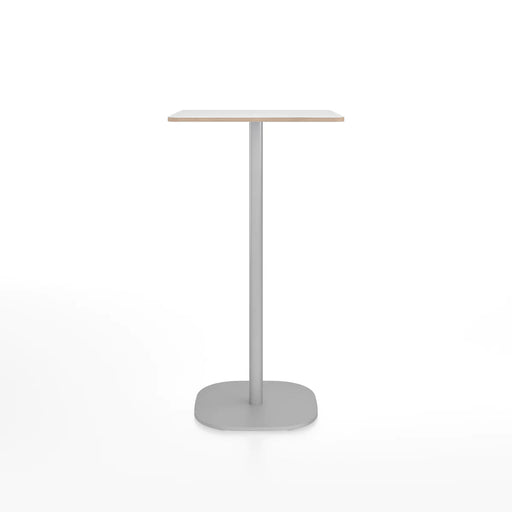 Emeco 2 Inch Flat Base Bar Height Table - Rectangular Top Coffee table Emeco Hand Brushed White Laminate Plywood 