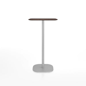 Emeco 2 Inch Flat Base Bar Height Table - Rectangular Top Coffee table Emeco Hand Brushed Walnut Wood 