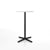 Emeco 2 Inch X Base Bar Table - Rectangular bar seating Emeco Black Powder Coated Hand Brushed Aluminum 