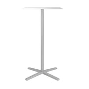 Emeco 2 Inch X Base Bar Table - Rectangular bar seating Emeco Silver Powder Coated Hand Brushed Aluminum 