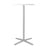 Emeco 2 Inch X Base Bar Table - Rectangular bar seating Emeco Silver Powder Coated Hand Brushed Aluminum 