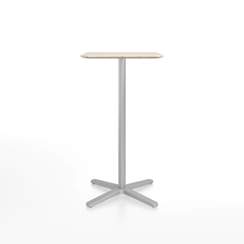 Emeco 2 Inch X Base Bar Table - Rectangular bar seating Emeco Silver Powder Coated Ash 