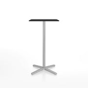 Emeco 2 Inch X Base Bar Table - Rectangular bar seating Emeco Silver Powder Coated Black HPL 