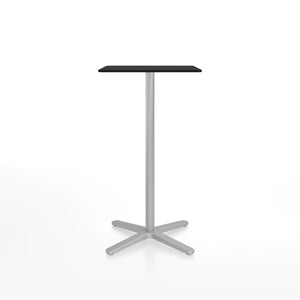 Emeco 2 Inch X Base Bar Table - Rectangular bar seating Emeco Silver Powder Coated Black HPL 