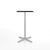 Emeco 2 Inch X Base Bar Table - Rectangular bar seating Emeco Silver Powder Coated Black HPL 