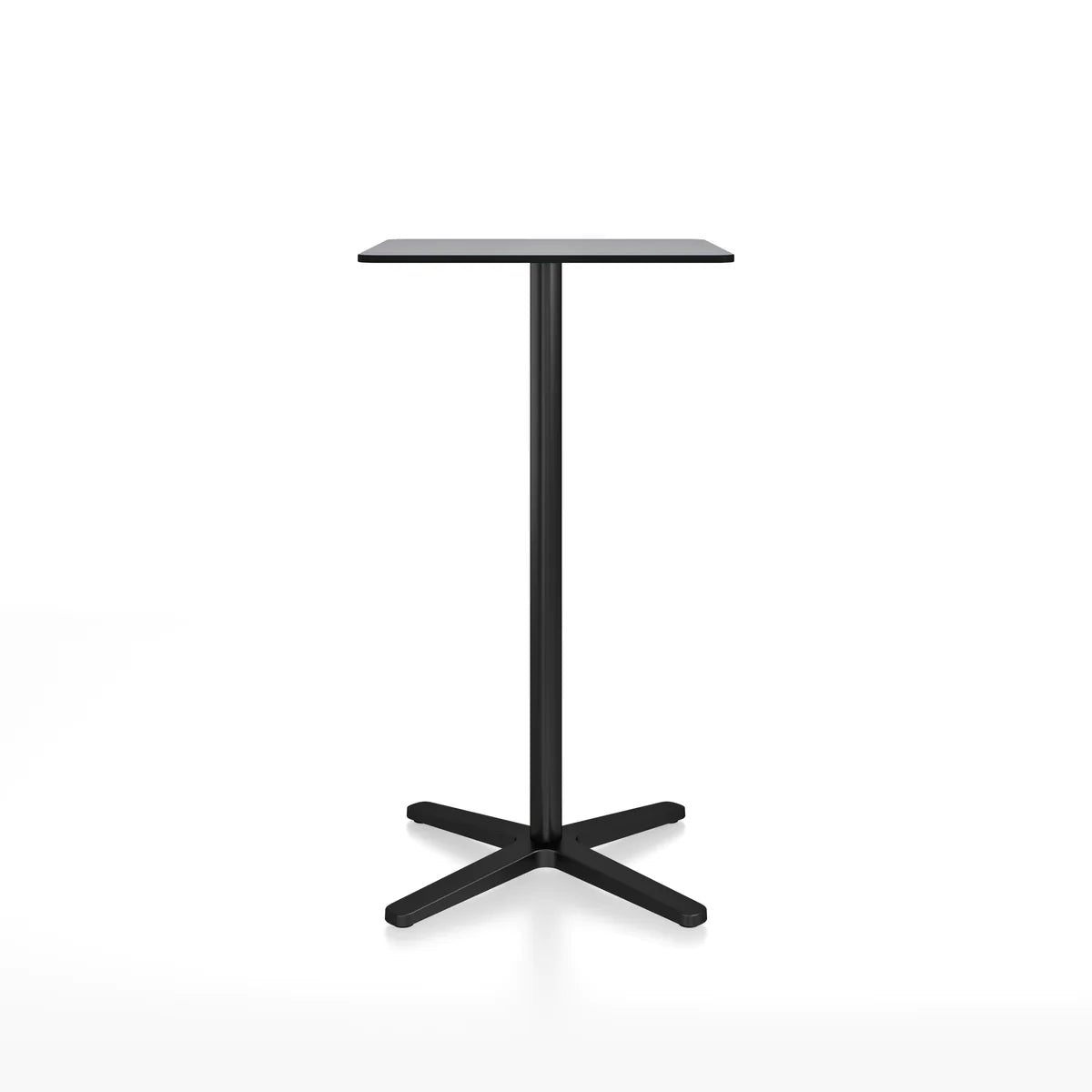 Emeco 2 Inch X Base Bar Table - Rectangular bar seating Emeco Black Powder Coated Grey HPL 