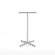 Emeco 2 Inch X Base Bar Table - Rectangular bar seating Emeco Silver Powder Coated Grey HPL 