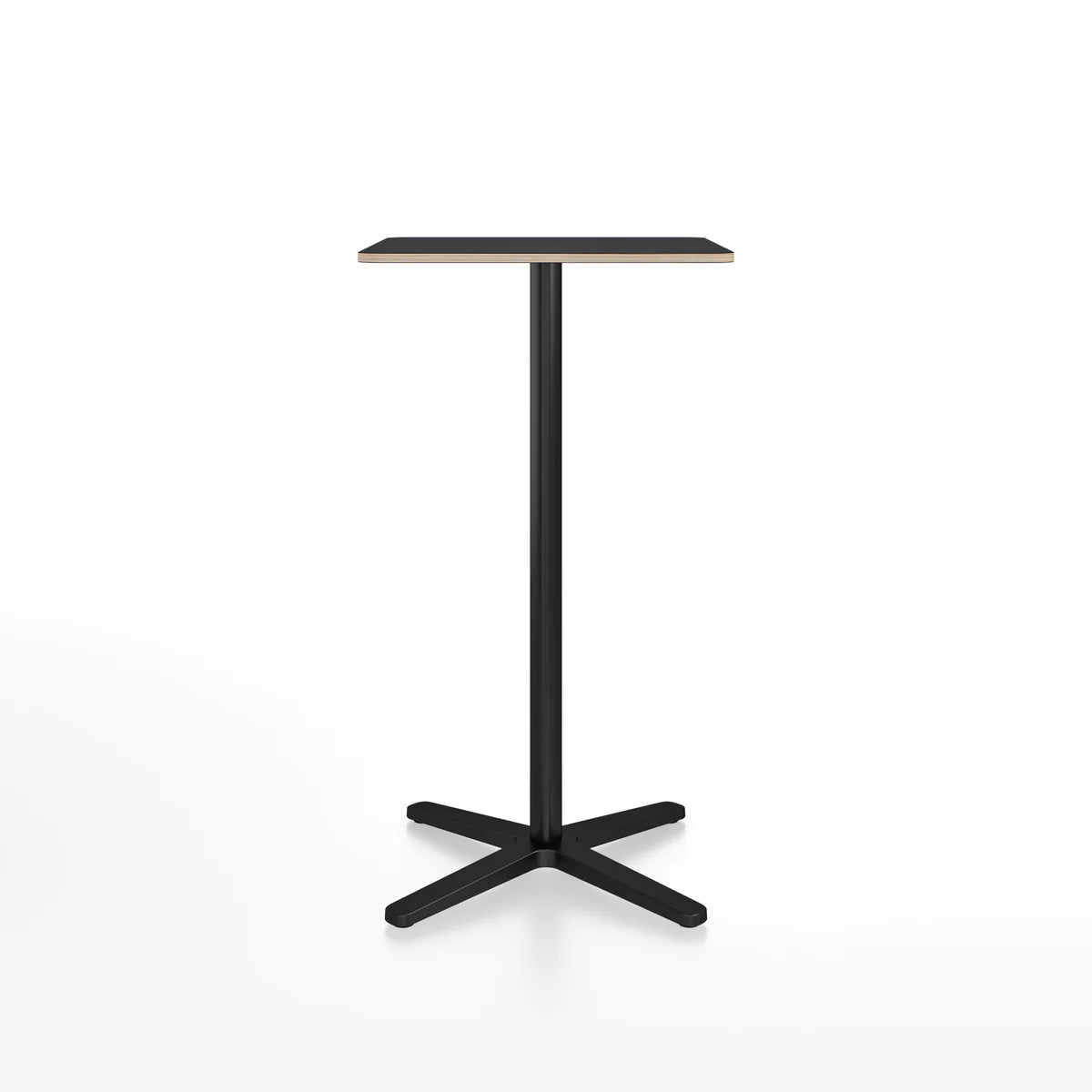 Emeco 2 Inch X Base Bar Table - Rectangular bar seating Emeco Black Powder Coated Black Laminate Plywood 