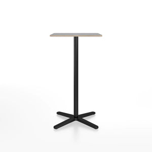 Emeco 2 Inch X Base Bar Table - Rectangular bar seating Emeco Black Powder Coated Grey Laminate Plywood 