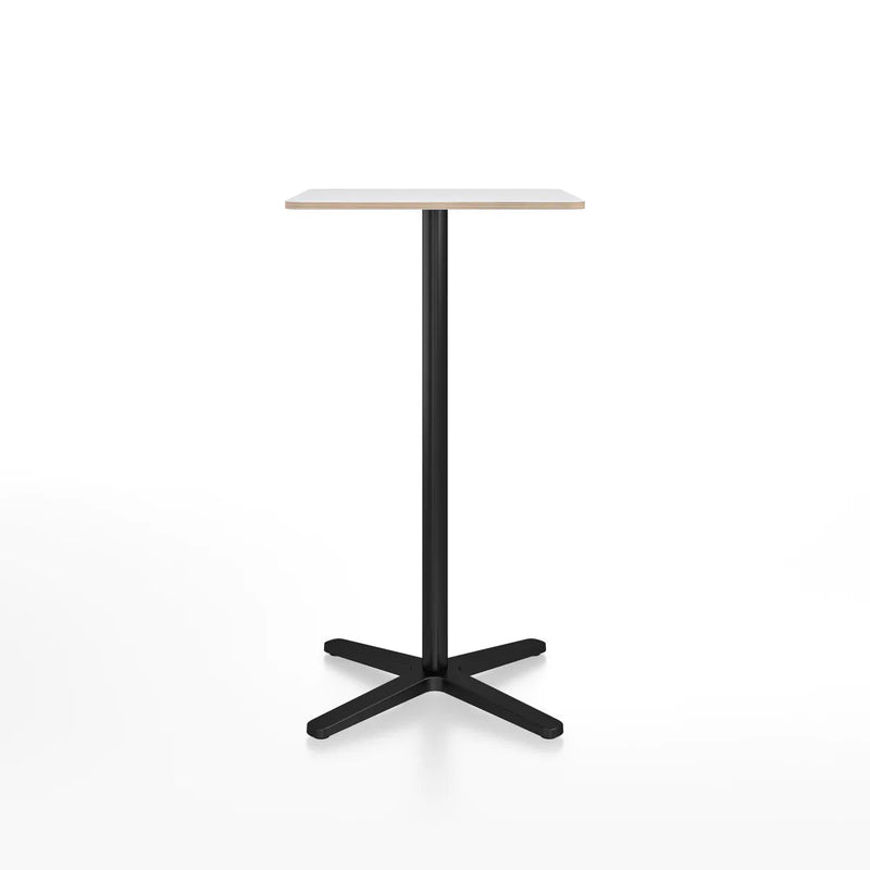 Emeco 2 Inch X Base Bar Table - Rectangular bar seating Emeco Black Powder Coated White Laminate Plywood 