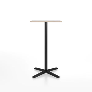 Emeco 2 Inch X Base Bar Table - Rectangular bar seating Emeco Black Powder Coated White Laminate Plywood 