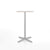 Emeco 2 Inch X Base Bar Table - Rectangular bar seating Emeco Silver Powder Coated White Laminate Plywood 