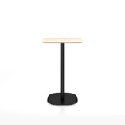 Emeco 2 Inch Flat Base Counter Height Table - Rectangular Top Coffee table Emeco Black Powder Coated Accoya Wood 