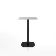 Emeco 2 Inch Flat Base Counter Height Table - Rectangular Top Coffee table Emeco Black Powder Coated Hand Brushed Aluminum 