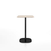 Emeco 2 Inch Flat Base Counter Height Table - Rectangular Top Coffee table Emeco Black Powder Coated Ash Wood 