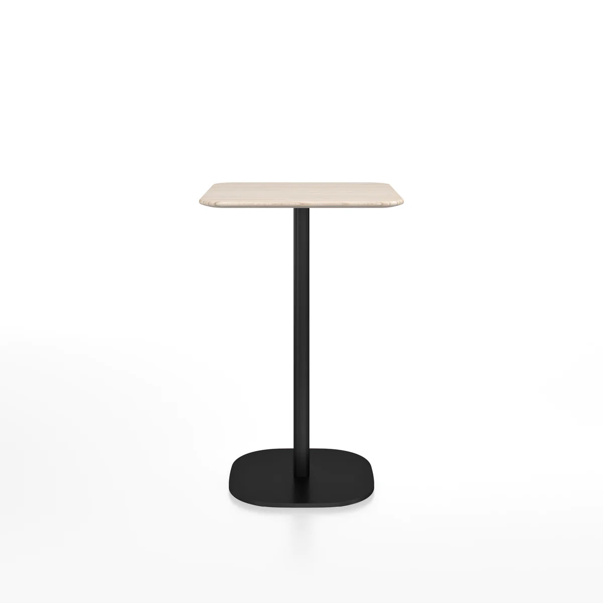 Emeco 2 Inch Flat Base Counter Height Table - Rectangular Top Coffee table Emeco Black Powder Coated Ash Wood 