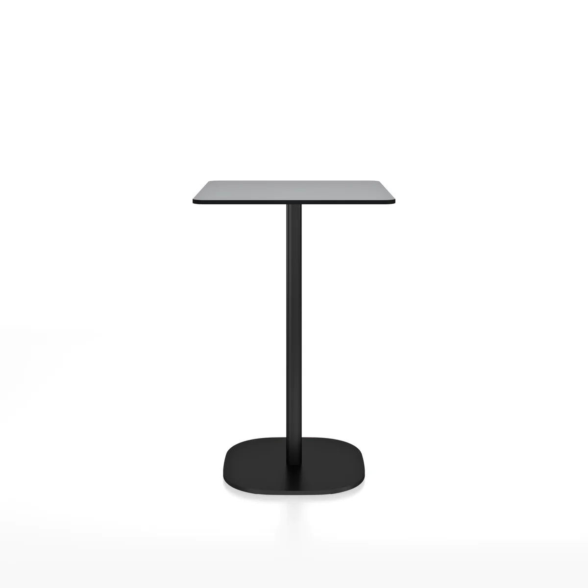 Emeco 2 Inch Flat Base Counter Height Table - Rectangular Top Coffee table Emeco Black Powder Coated Gray HPL 