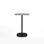 Emeco 2 Inch Flat Base Counter Height Table - Rectangular Top Coffee table Emeco Black Powder Coated Gray Laminate Plywood 