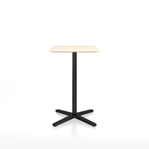 Emeco 2 Inch X Base Counter Table - Rectangular bar seating Emeco Black Powder Coated Accoya (Outdoor Approved) 