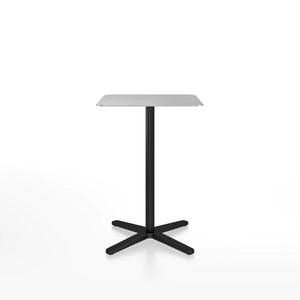Emeco 2 Inch X Base Counter Table - Rectangular bar seating Emeco Black Powder Coated Hand Brushed Aluminum 