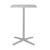 Emeco 2 Inch X Base Counter Table - Rectangular bar seating Emeco Silver Powder Coated Hand Brushed Aluminum 