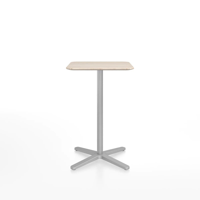 Emeco 2 Inch X Base Counter Table - Rectangular bar seating Emeco Silver Powder Coated Ash 