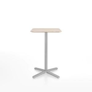 Emeco 2 Inch X Base Counter Table - Rectangular bar seating Emeco Silver Powder Coated Ash 