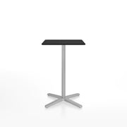 Emeco 2 Inch X Base Counter Table - Rectangular bar seating Emeco Silver Powder Coated Black HPL 