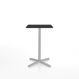 Emeco 2 Inch X Base Counter Table - Rectangular bar seating Emeco Silver Powder Coated Black HPL 