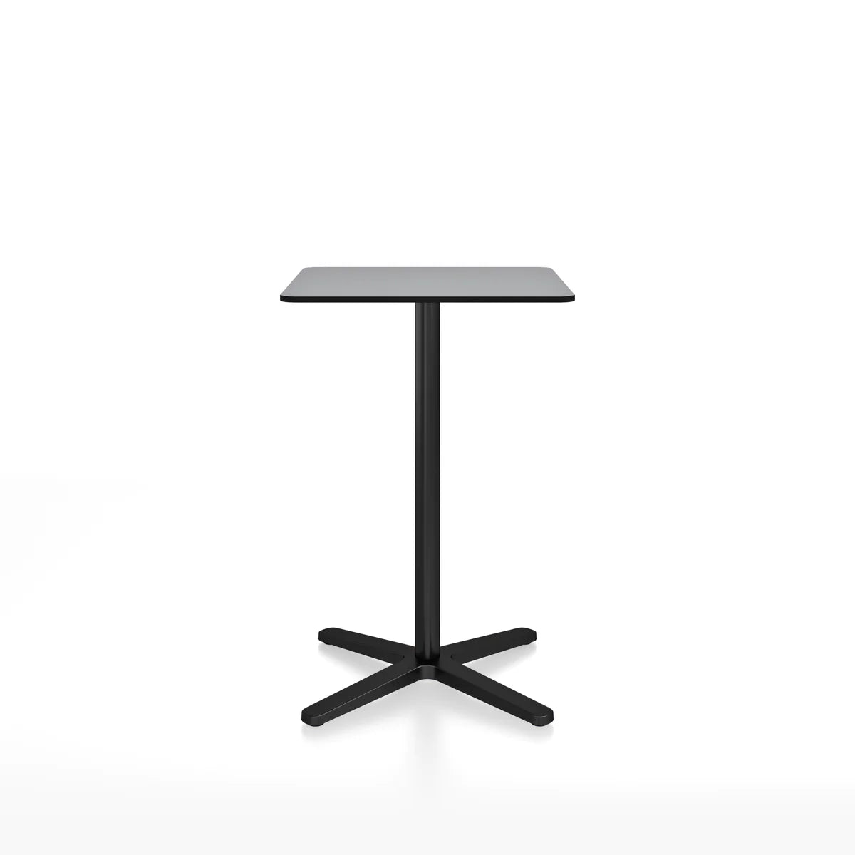 Emeco 2 Inch X Base Counter Table - Rectangular bar seating Emeco Black Powder Coated Grey HPL 