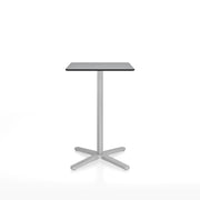 Emeco 2 Inch X Base Counter Table - Rectangular bar seating Emeco Silver Powder Coated Grey HPL 