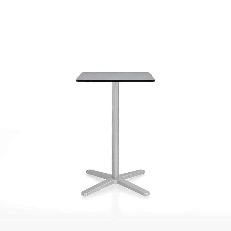 Emeco 2 Inch X Base Counter Table - Rectangular bar seating Emeco Silver Powder Coated Grey HPL 