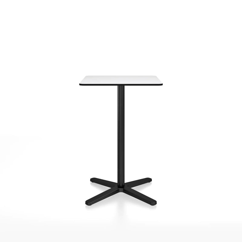 Emeco 2 Inch X Base Counter Table - Rectangular bar seating Emeco Black Powder Coated White HPL 