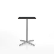 Emeco 2 Inch X Base Counter Table - Rectangular bar seating Emeco Silver Powder Coated Black Laminate Plywood 