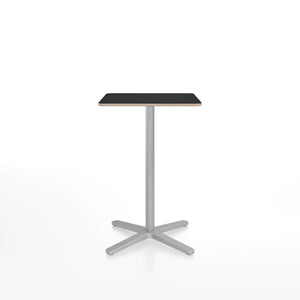 Emeco 2 Inch X Base Counter Table - Rectangular bar seating Emeco Silver Powder Coated Black Laminate Plywood 