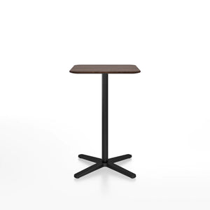 Emeco 2 Inch X Base Counter Table - Rectangular bar seating Emeco Black Powder Coated Walnut 