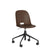 Emeco Alfi Work Swivel Chair With Casters task chair Emeco Dark Brown No Seat Pad 