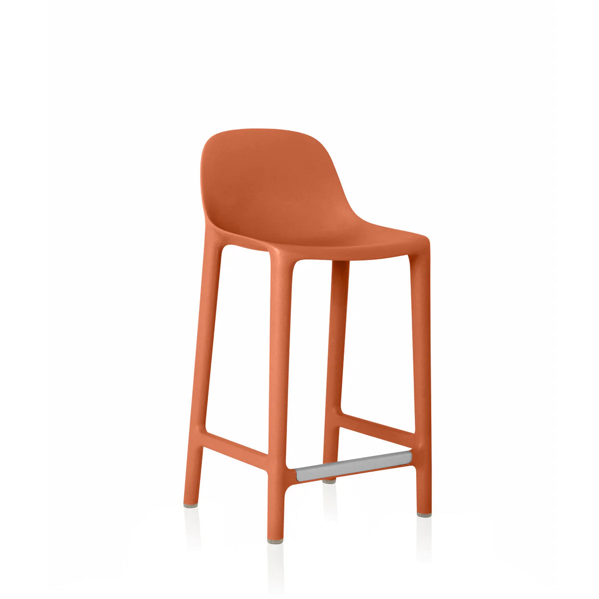 Emeco Broom Stool bar seating Emeco Counter: 24" Terracotta Orange 