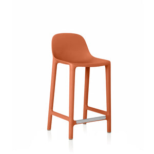 Emeco Broom Stool bar seating Emeco Counter: 24" Terracotta Orange 