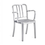 Emeco Heritage Armchair Side/Dining Emeco Hand Brushed No Seat Pad No Glides