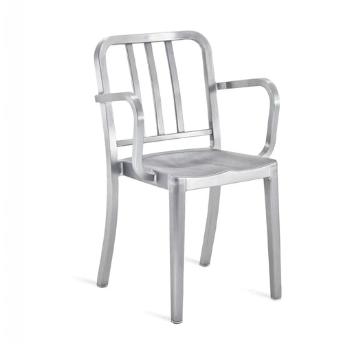 Emeco Heritage Armchair Side/Dining Emeco Hand Brushed No Seat Pad No Glides
