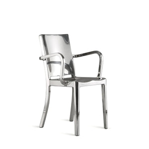 Emeco Hudson Arm Chair Side/Dining Emeco Hand Polished No Seat Pad No Glides