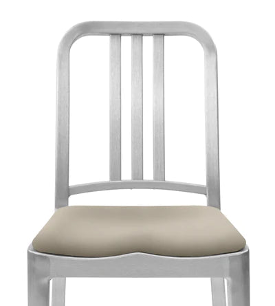 Emeco Icon Bar Stool Side/Dining Emeco Hand Brushed Leather Alternative Taupe +$180 No Glides