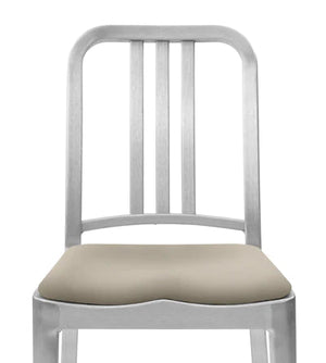 Emeco Hudson Bar Stool With Arms Side/Dining Emeco Hand Brushed Leather Alternative Taupe +$180 No Glides